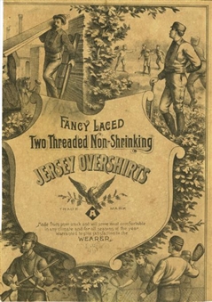 19th Century "Jersey Overshirts" Advertising Sign